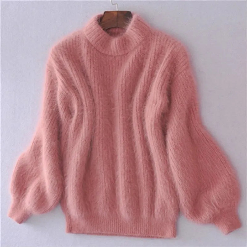 Livia - Jumper i vintage angora-stil