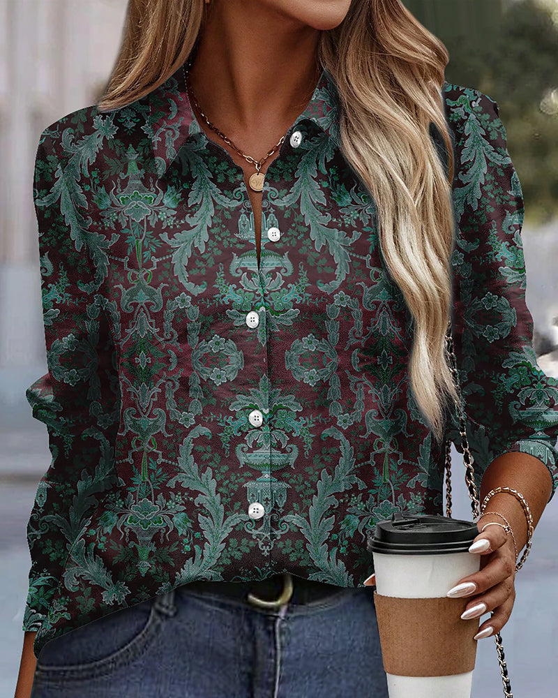 ChicVibe - Elegant flerfarvet bluse | Stilfuld komfort til enhver lejlighed