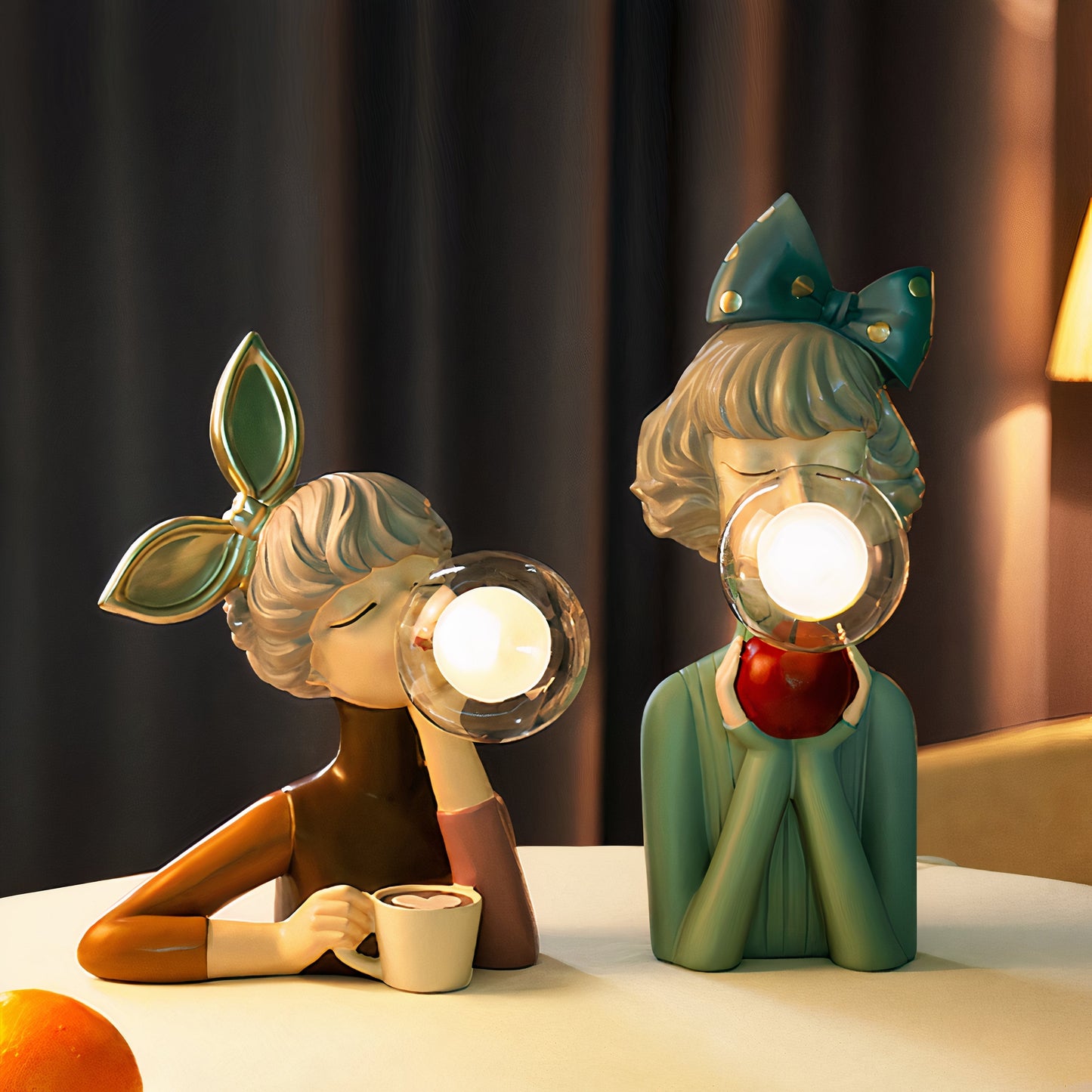 ArtCraft - Bubble Girl natlampe bordlampe i resin