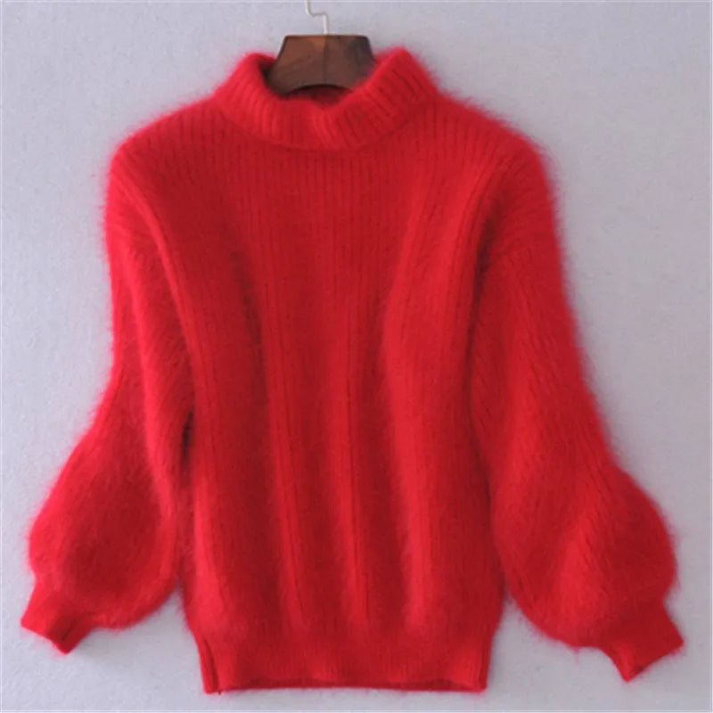 Livia - Jumper i vintage angora-stil