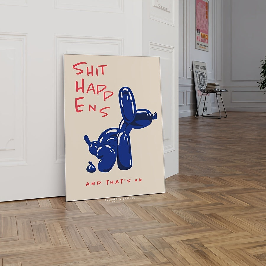 ArtPop - Legesyg lærredsplakat med design af ballonhund