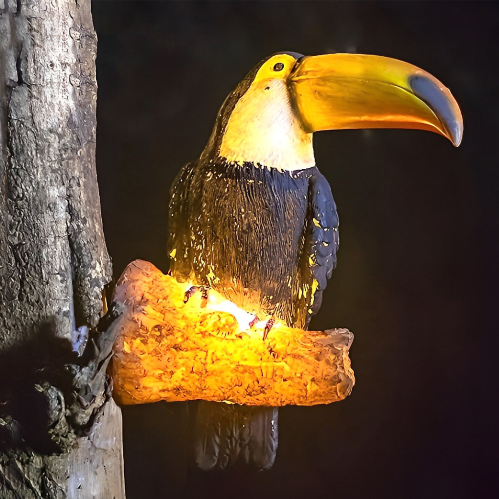 TierLicht - Vandtæt LED-udendørslampe i dyreform med papegøjedesign