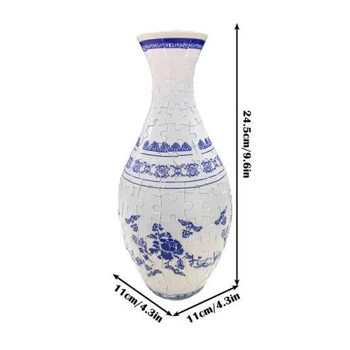 EcoBloom - 3D Puzzle Vase - Dekorativ blomstervase med aftagelig vandbeholder