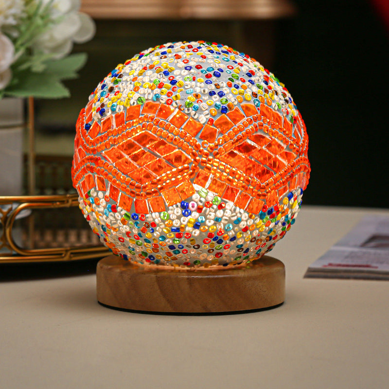 Variant image for Dimbare Sferiske Bordlampe i Glas med Bohemian Design – Perfekt til Stuen og Natbordet-6