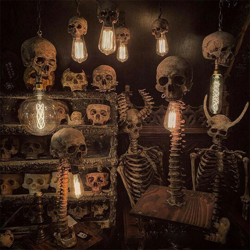 GoreGlow - Horror-kranie med rygsøjle-lampe