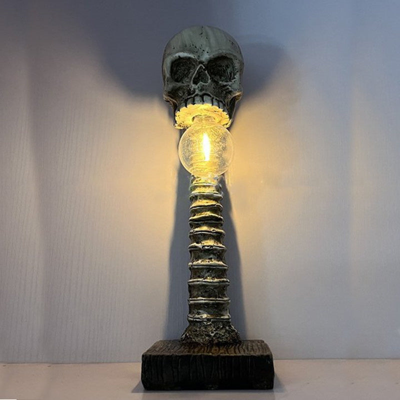GoreGlow - Horror-kranie med rygsøjle-lampe