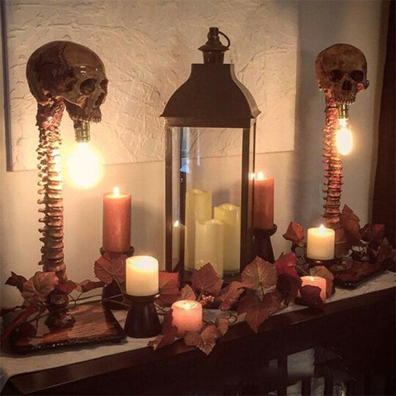GoreGlow - Horror-kranie med rygsøjle-lampe