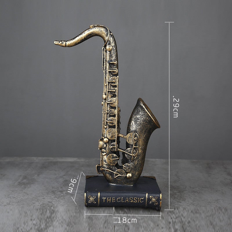 Variant image for Håndlavet Musikalsk Skulptur med Fem Unikke Musikere – Farverig Harpiks Dekoration til Hjemmet-8