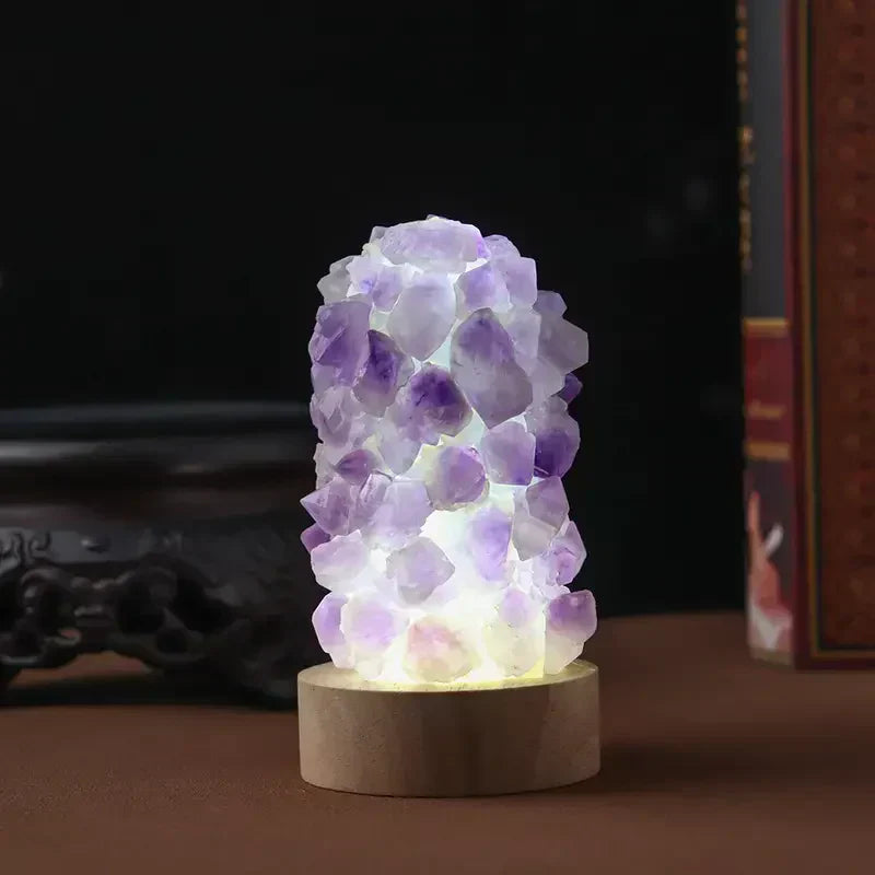 CalmStone - Ametyst krystal lampe | Beroligende og stemningsfuldt lys