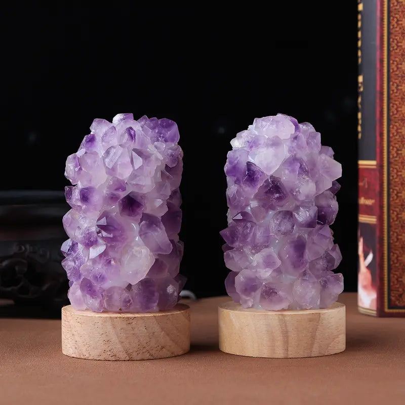 CalmStone - Ametyst krystal lampe | Beroligende og stemningsfuldt lys