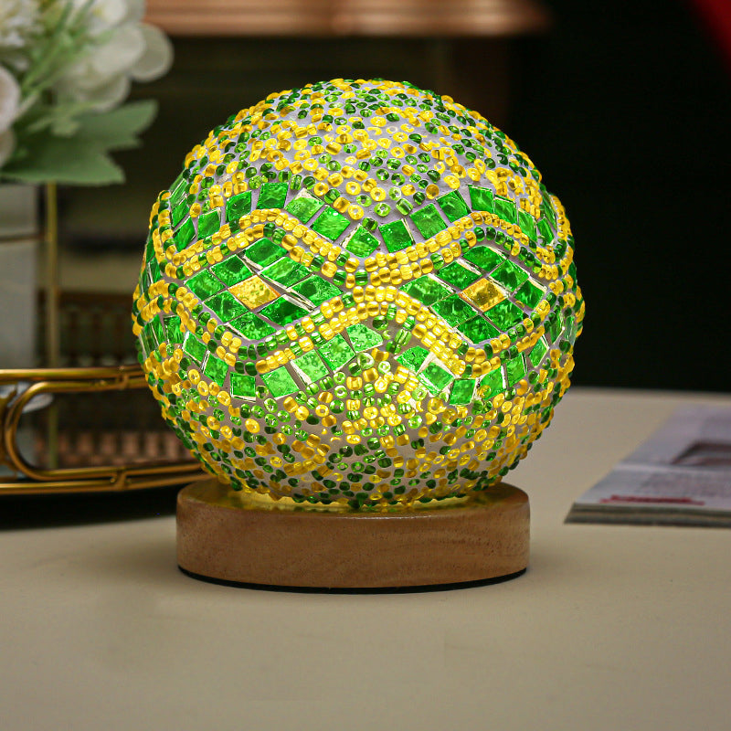 Variant image for Dimbare Sferiske Bordlampe i Glas med Bohemian Design – Perfekt til Stuen og Natbordet-8