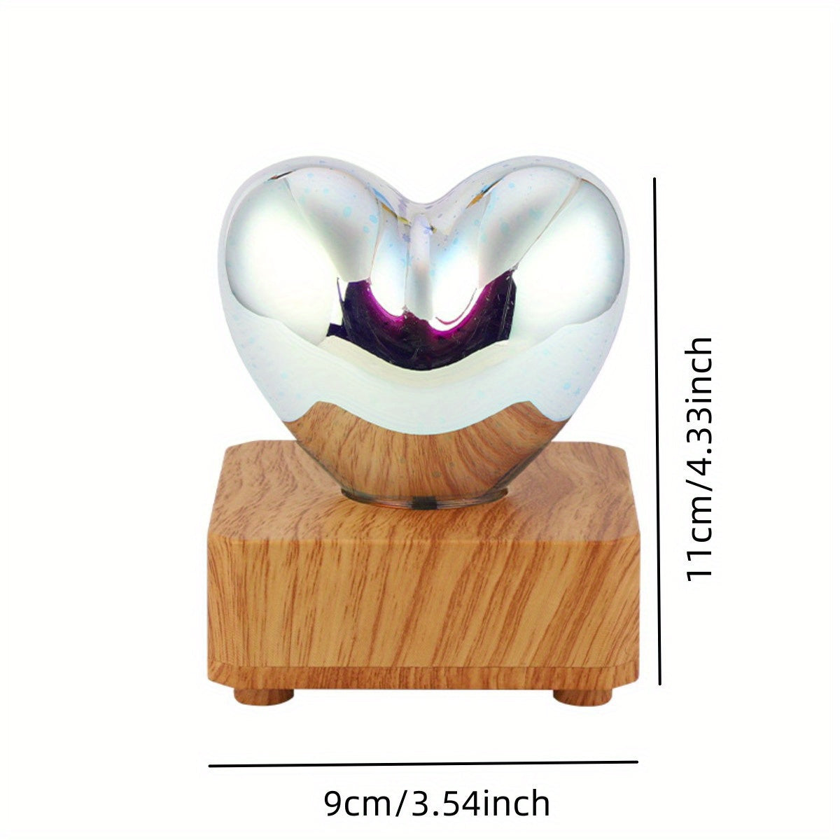 HeartGlow - 3D-hjertefyrværkeri LED-lampe - romantisk stemningsbelysning