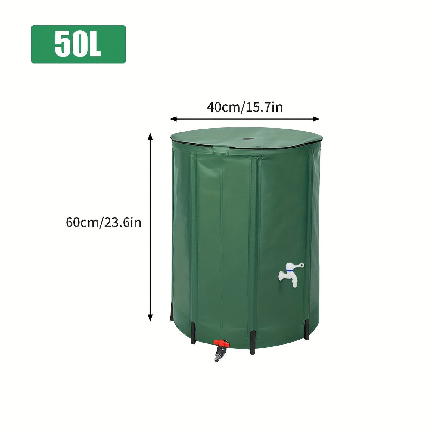 AquaFlex - Sammenklappelig vandbeholder | 50L / 100L holdbar PVC-vandbeholder