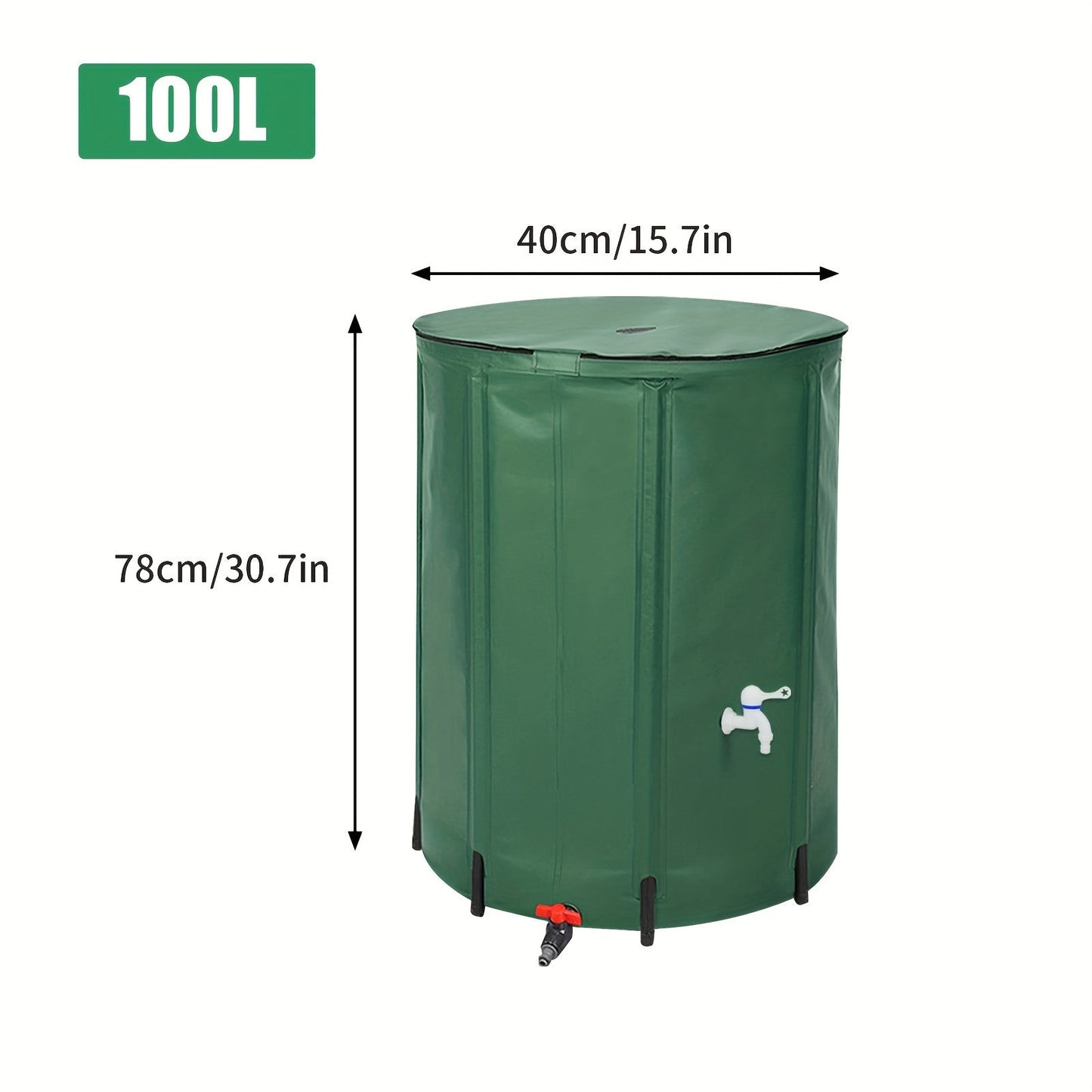 AquaFlex - Sammenklappelig vandbeholder | 50L / 100L holdbar PVC-vandbeholder