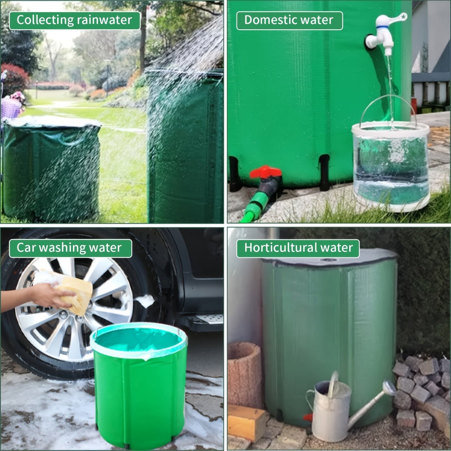 AquaFlex - Sammenklappelig vandbeholder | 50L / 100L holdbar PVC-vandbeholder