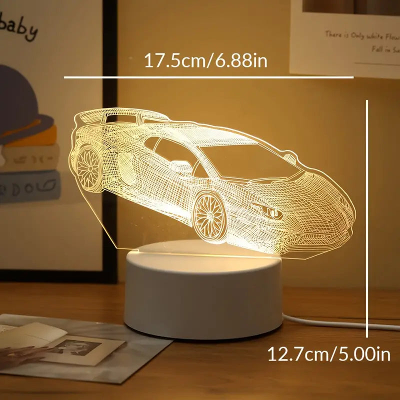 3D Illusion LED Lampe med Fjernbetjening – Energibesparende Lyskunst med Skiftende Farver og Mønstre-6