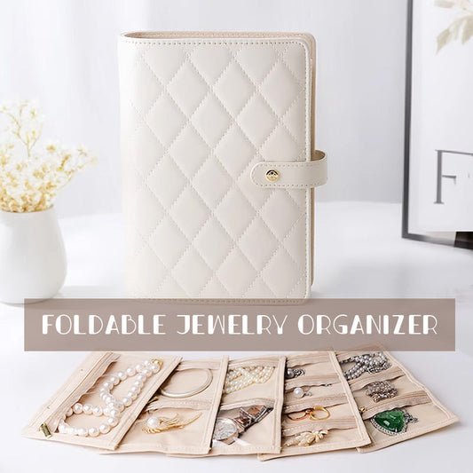 GlamFold Smykkeorganizer | Foldbar & Kompakt | Vandafvisende & Blød Velour | Rejsevenlig