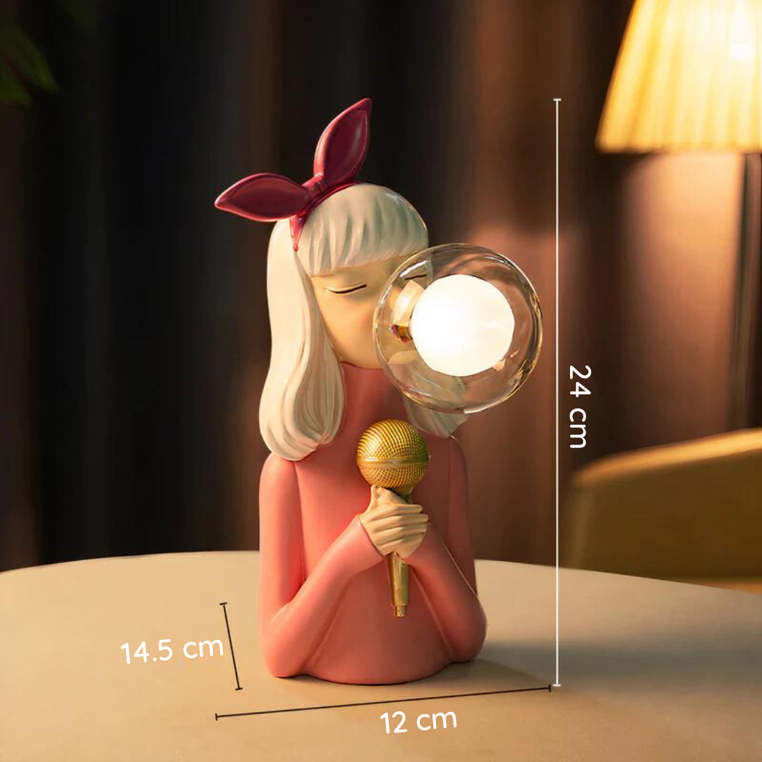 ArtCraft - Bubble Girl natlampe bordlampe i resin