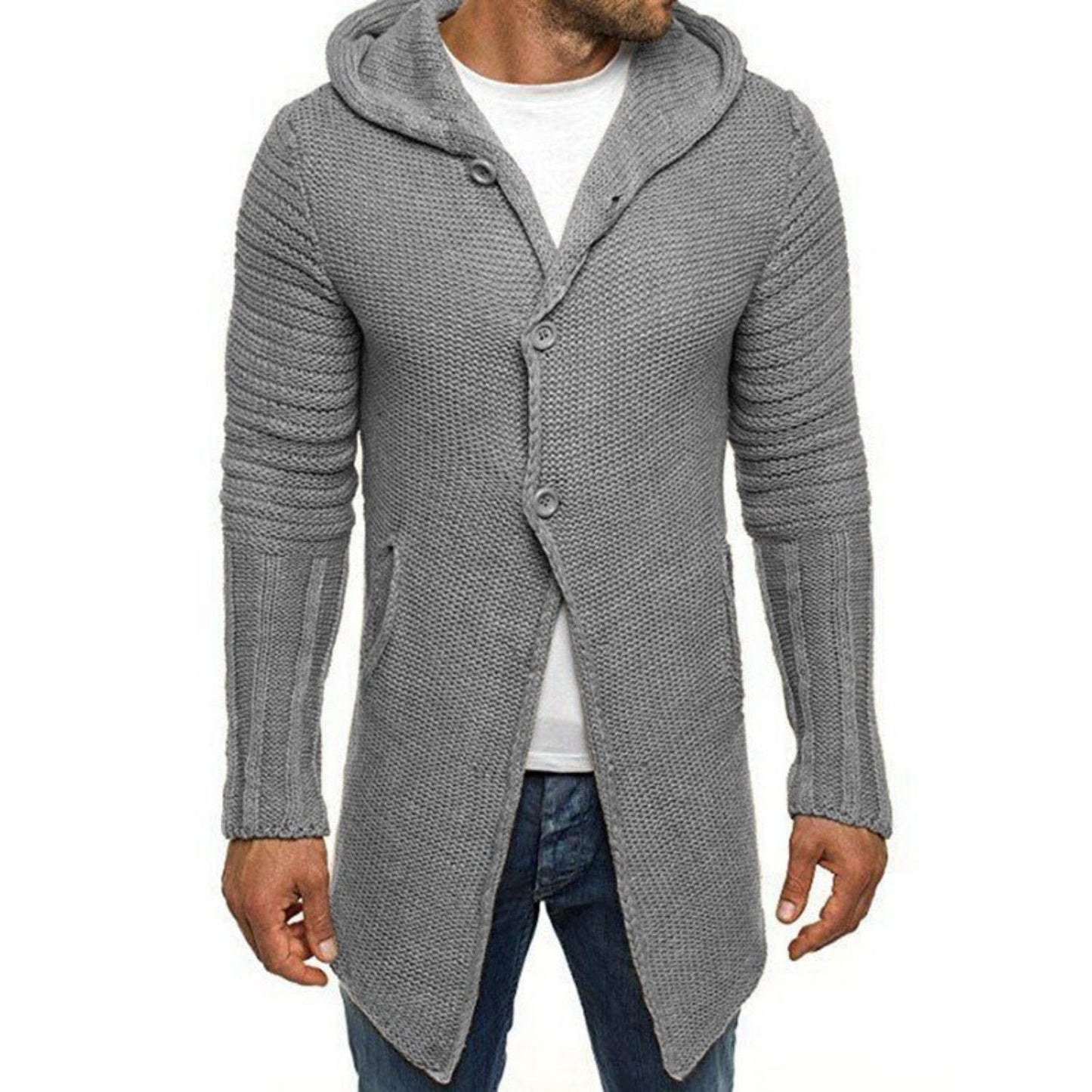 ComfyWear - Lang cardigan med hætte | Varme og komfort til kolde dage