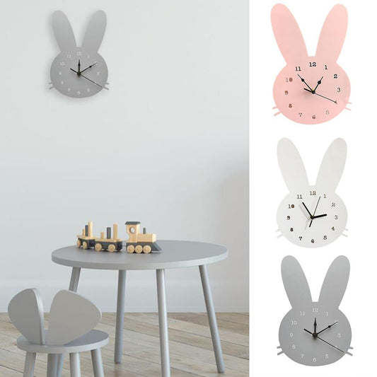 BunnyTime - Sødt vægur til børn i kanindesign
