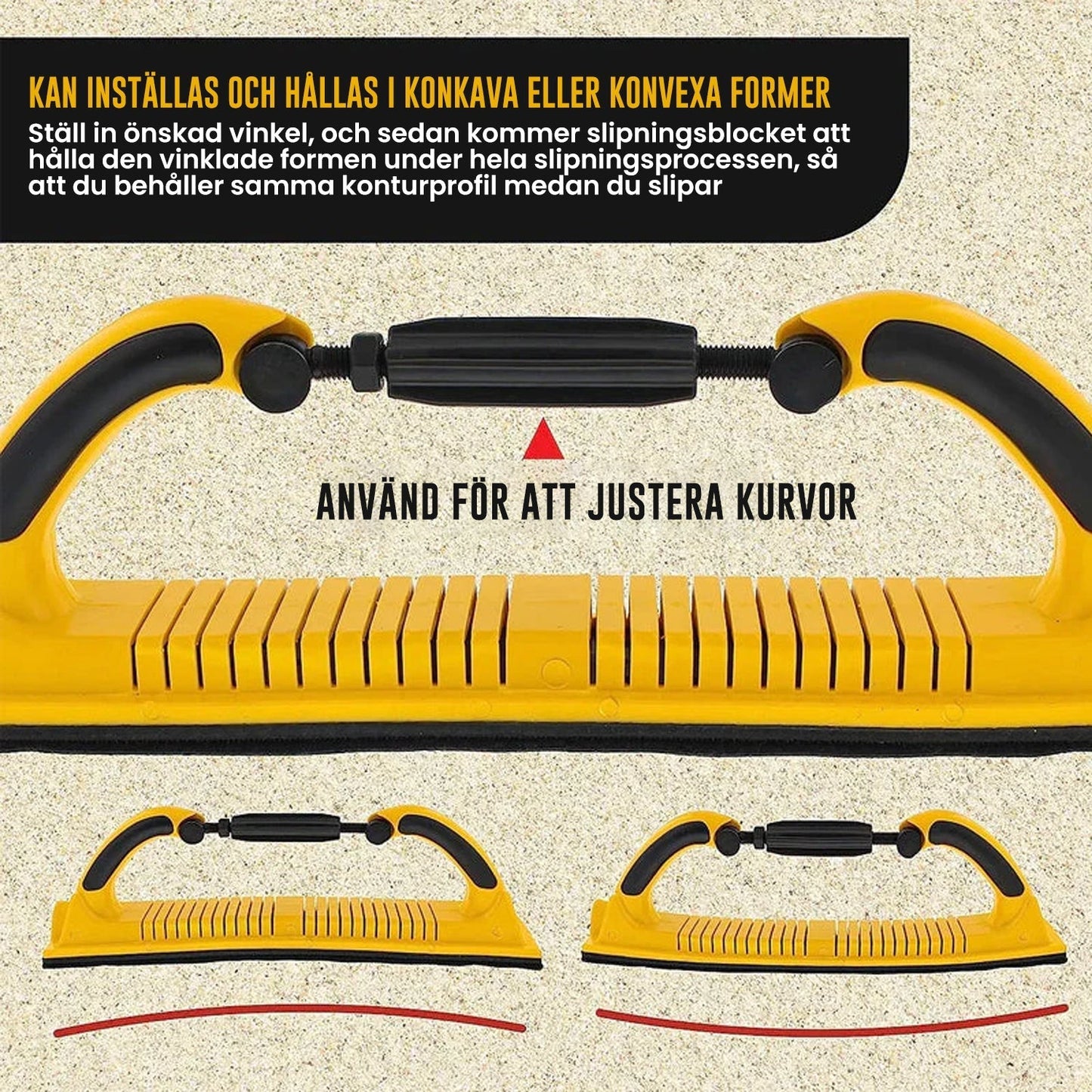 SmoothGrip - Justerbart håndslibeværktøj til longboard, håndholdt slibeklods og håndsliber