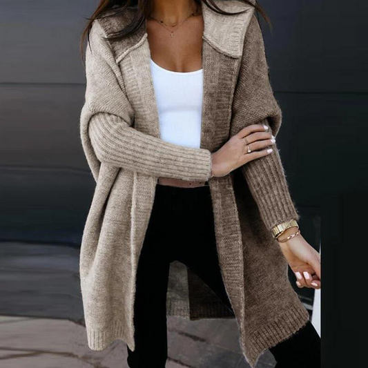 LuxeWrap - Lang åben cardigan til kvinder | Elegant varme til enhver lejlighed