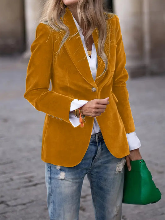 Ayla - Elegant fløjlsblazer til damer | Klassisk design sikrer tidløs elegance