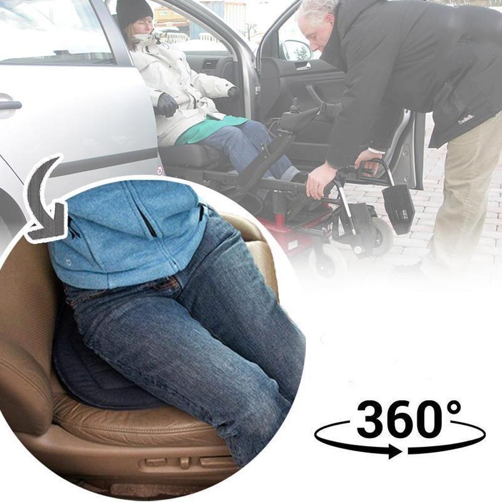 360° Drejbart Sædepude | Ergonomisk Memory Skum | Rutschsikker & Komfortabel | Til Bil, Kontor & Hjem