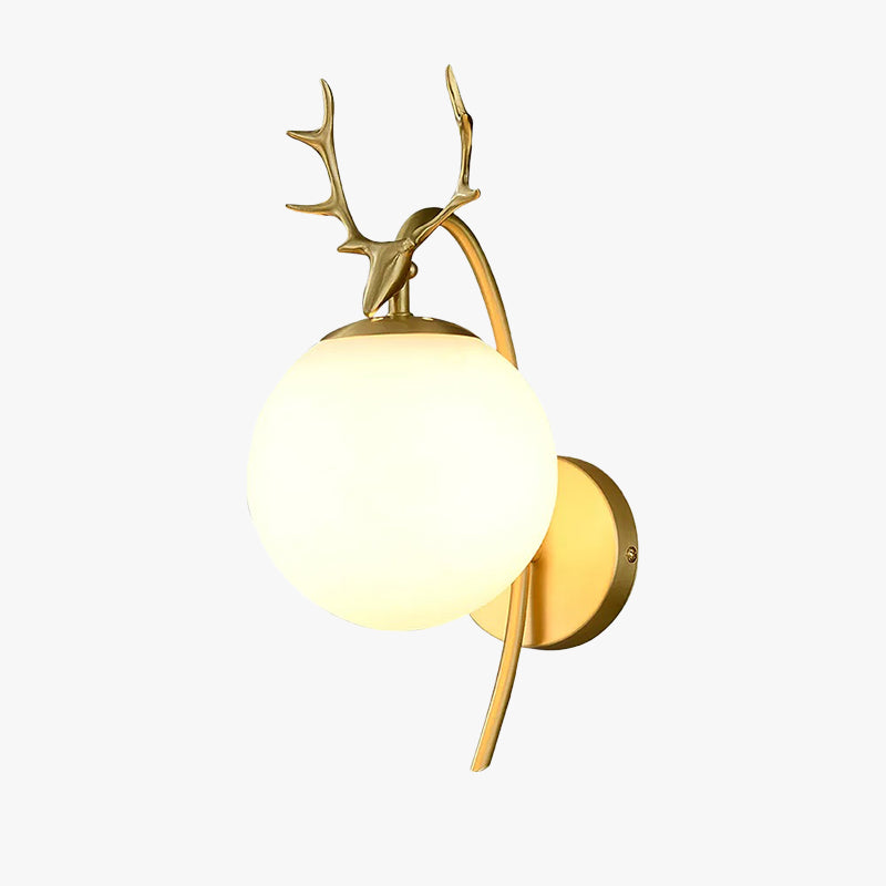 Rund LED Væglampe i Guld og Sort - Elegante Metal og Glas Væglamper til Stue og Soveværelse-6