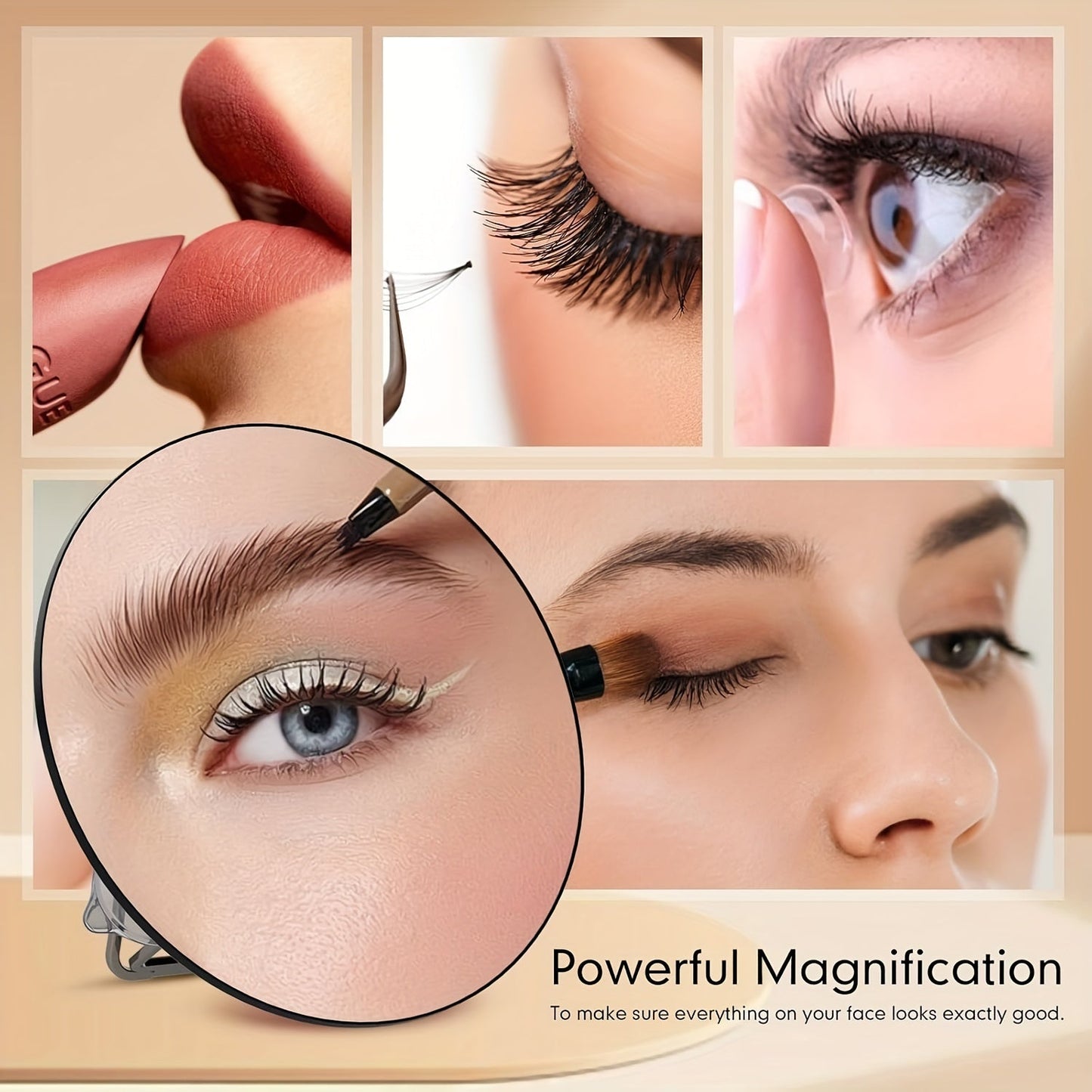 PrecisionGlow - Vergrößernder Make-up-Spiegel mit 10X/20X-Zoom