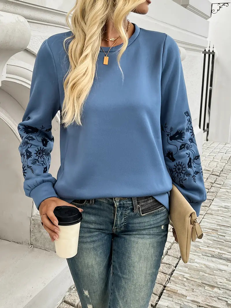 Jasmine - Sweatshirt med blomsterprint