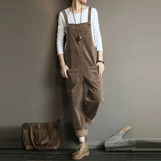 CozyChic - Afslappet jumpsuit i fløjl | Perfekt jumpsuit til enhver lejlighed