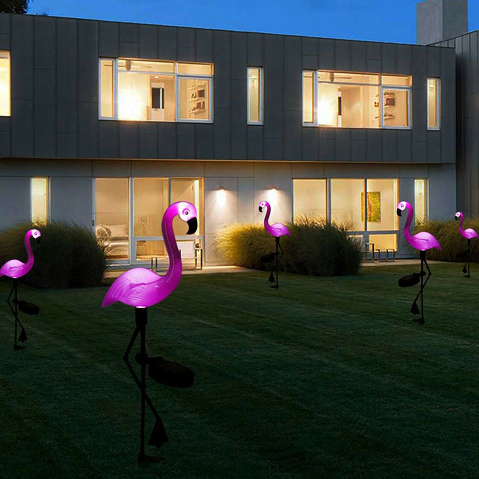 LumaRose - Solar flamingo light - dekorativ havebelysning