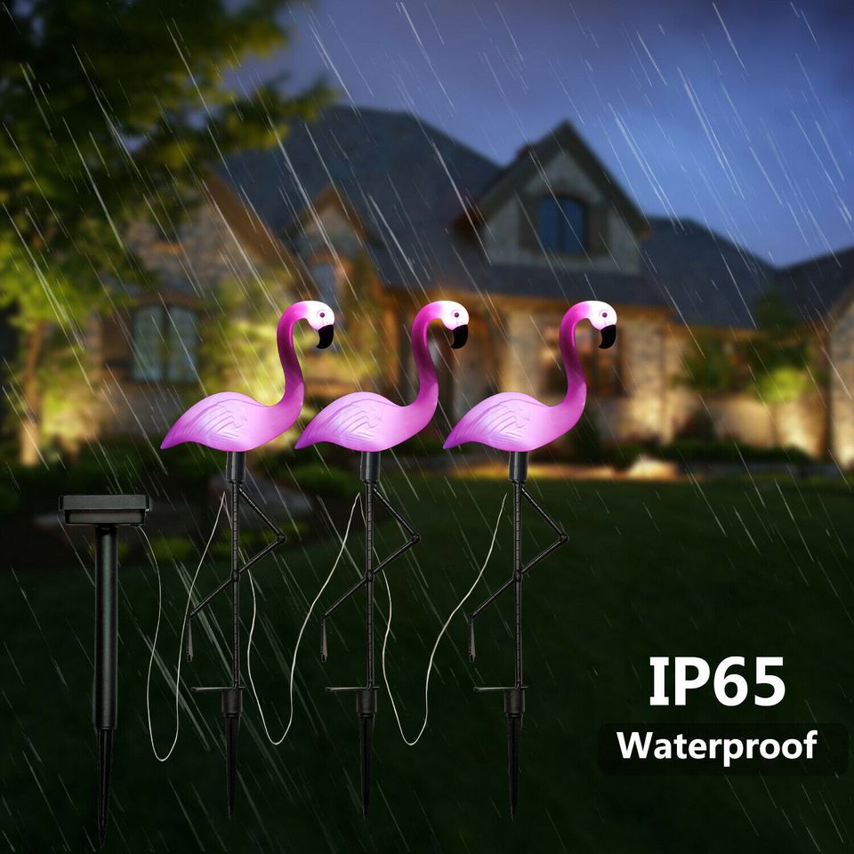LumaRose - Solar flamingo light - dekorativ havebelysning