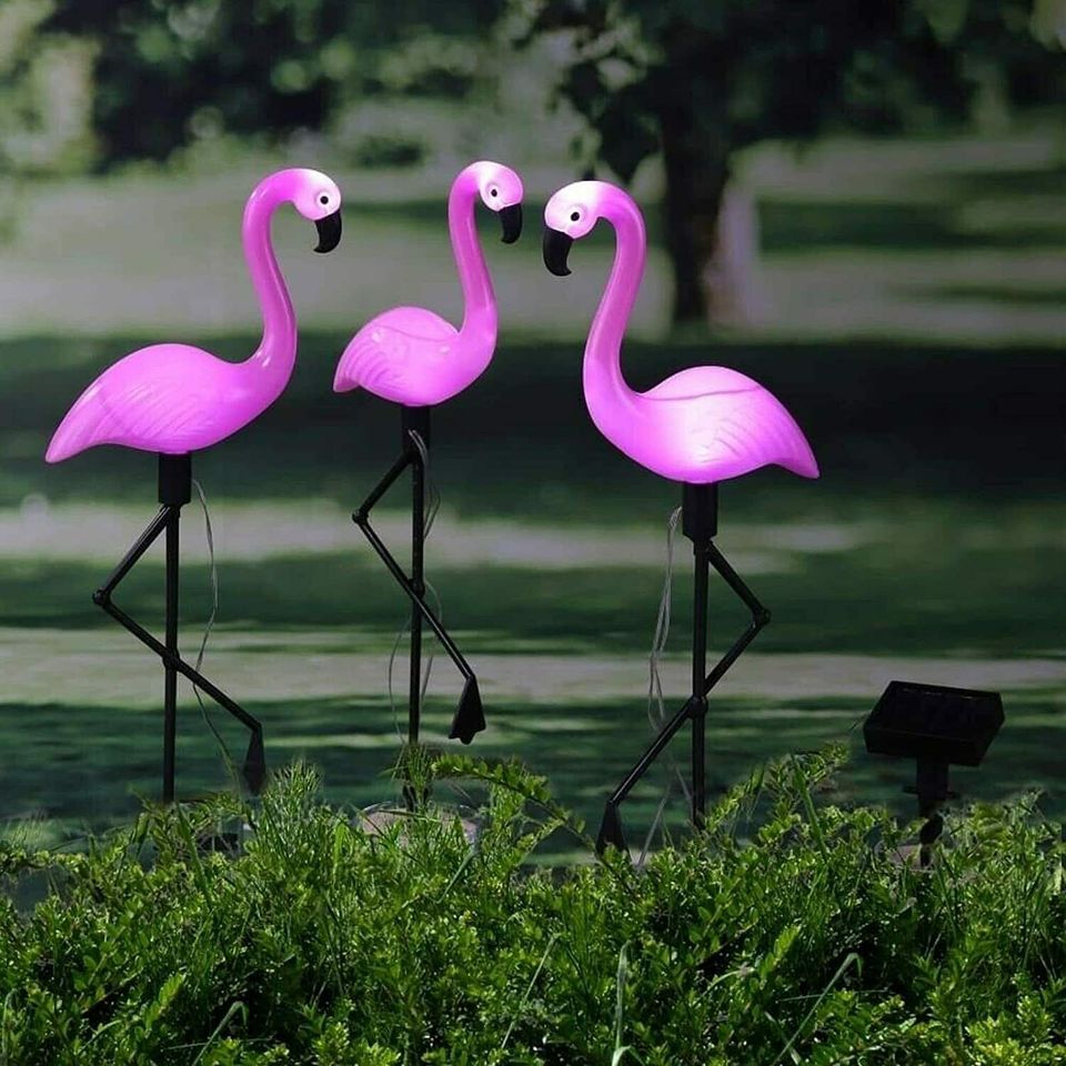 LumaRose - Solar flamingo light - dekorativ havebelysning