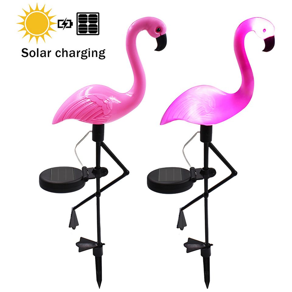 LumaRose - Solar flamingo light - dekorativ havebelysning