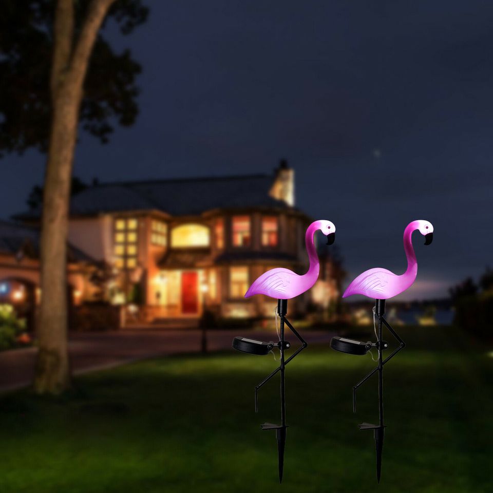 LumaRose - Solar flamingo light - dekorativ havebelysning