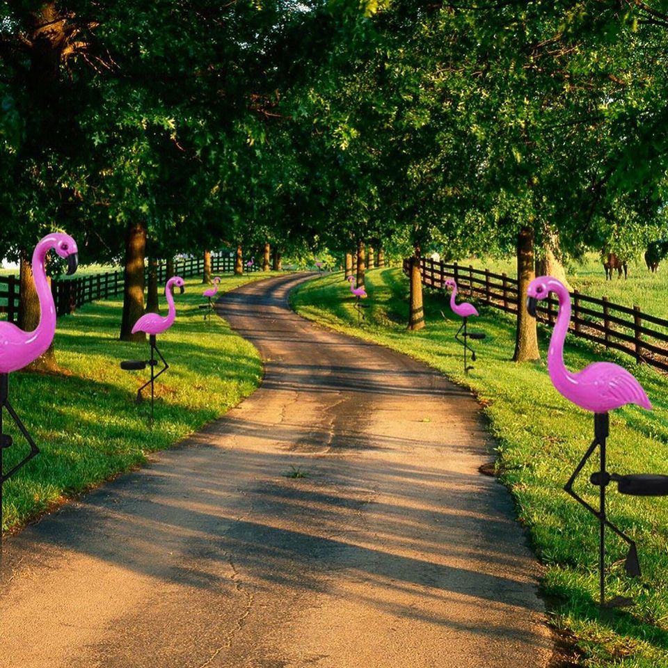 LumaRose - Solar flamingo light - dekorativ havebelysning
