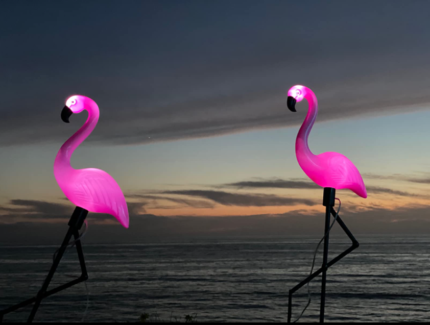LumaRose - Solar flamingo light - dekorativ havebelysning