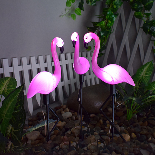 LumaRose - Solar flamingo light - dekorativ havebelysning