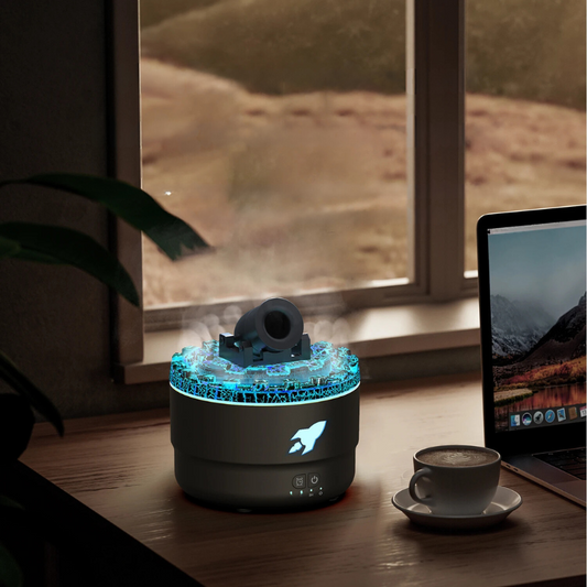 AeroVibe - Vulkanisk luftfugter med LED-lys og aromaterapi