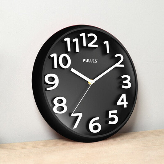 NumClock | 3D-vægur - moderne, enkelt design med store tal, der er lette at læse