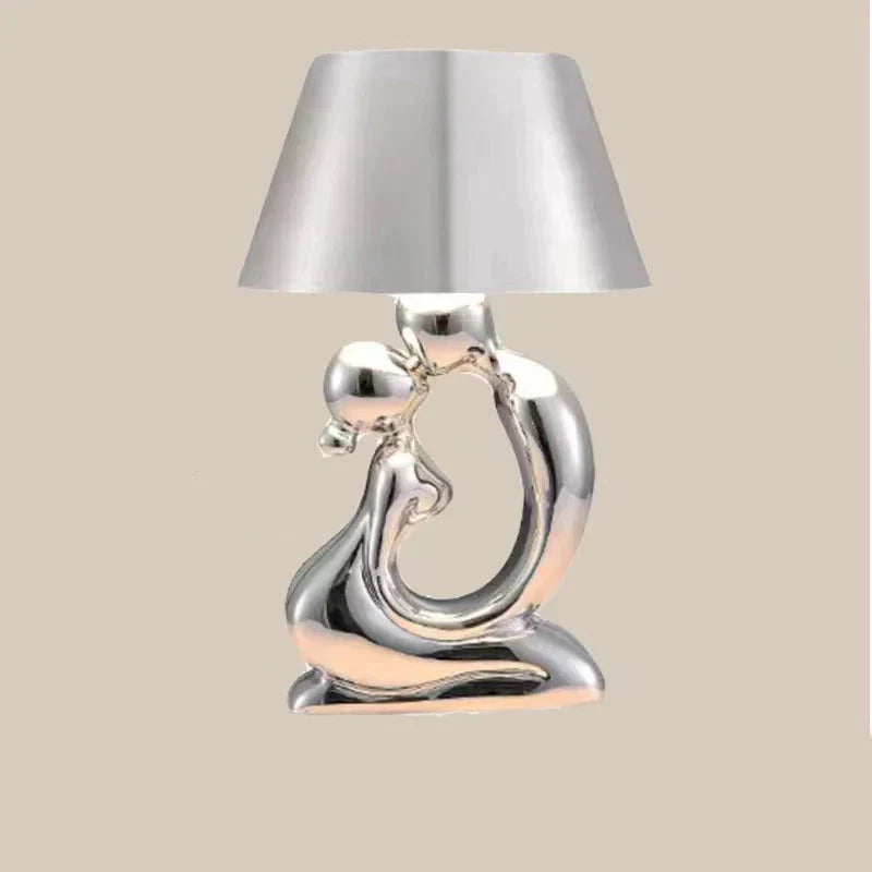 Designer Bordlampe i Metal og Glas – 50 cm Høj med Optimal Lysfordeling til Stue og Kontor-4