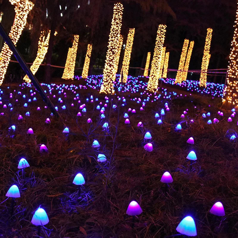 LumiGarden - Mini svampesollys til haven (sæt med 12)