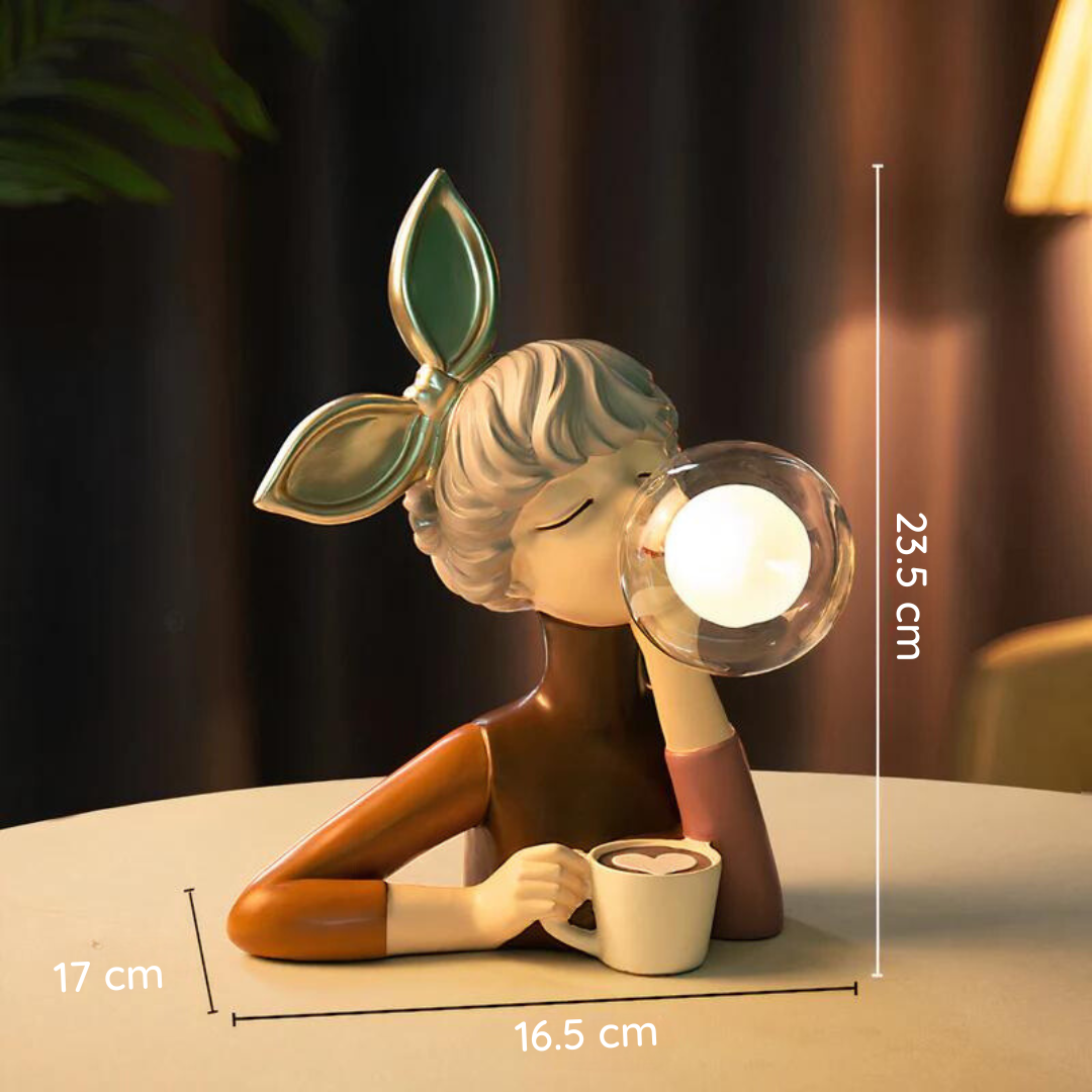 ArtCraft - Bubble Girl natlampe bordlampe i resin