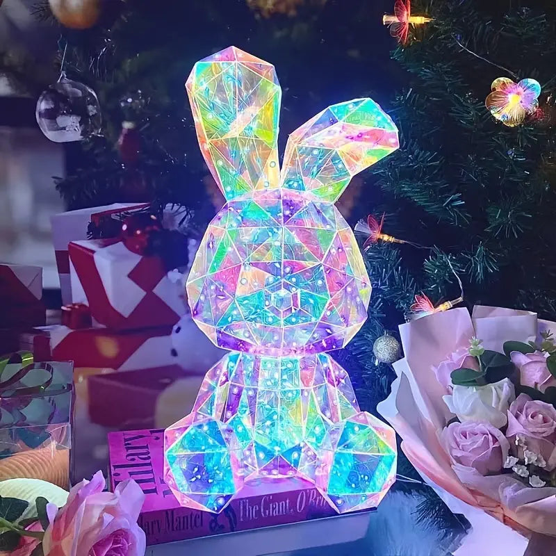 LED Kanin Lampe med Varm Hvid Belysning – 25 cm Høj Dekorativ Belysning til Børneværelse og Stue-4