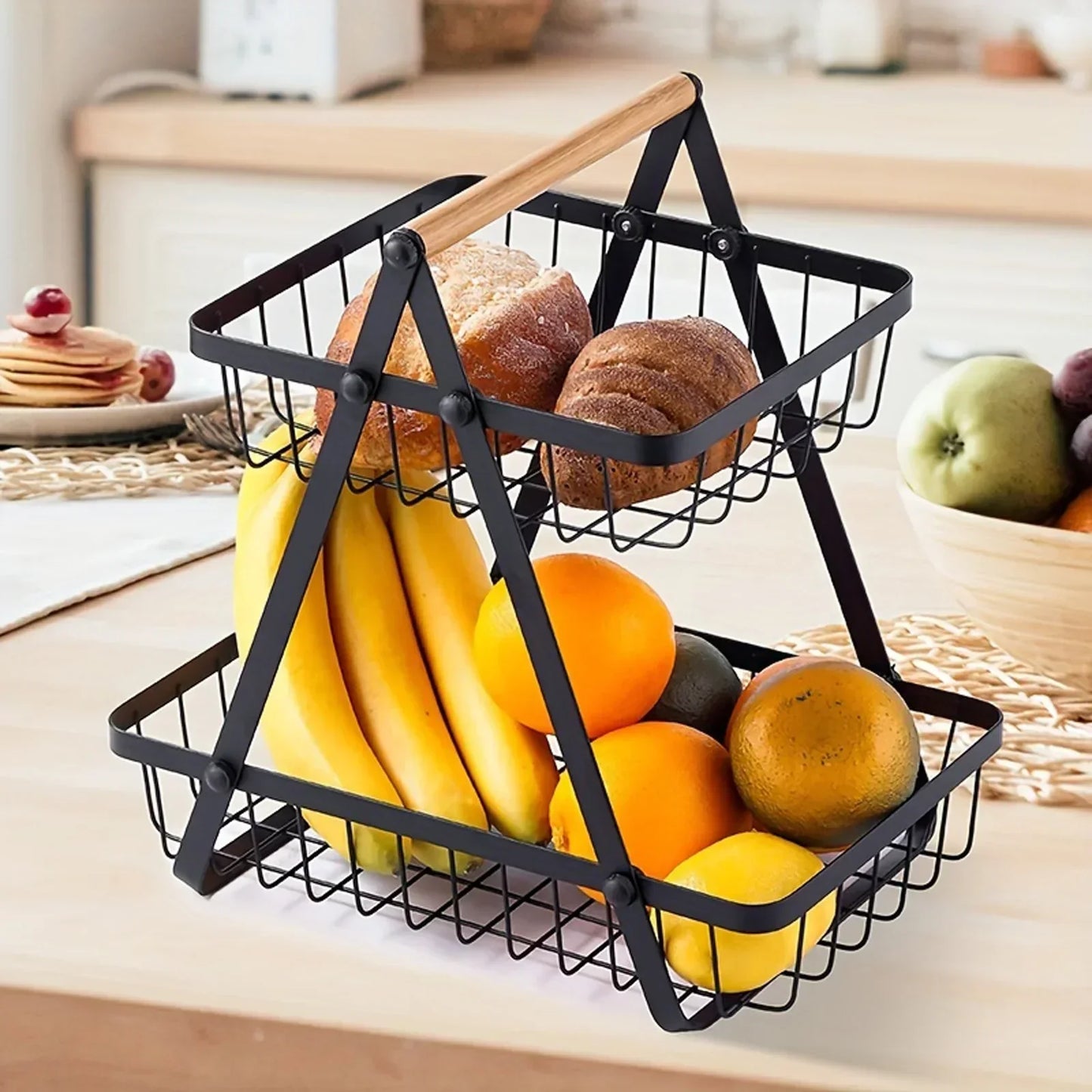 FruitLuxe - 2- og 3-lags frugtkurv | Perfekt til picnic eller i køkkenet