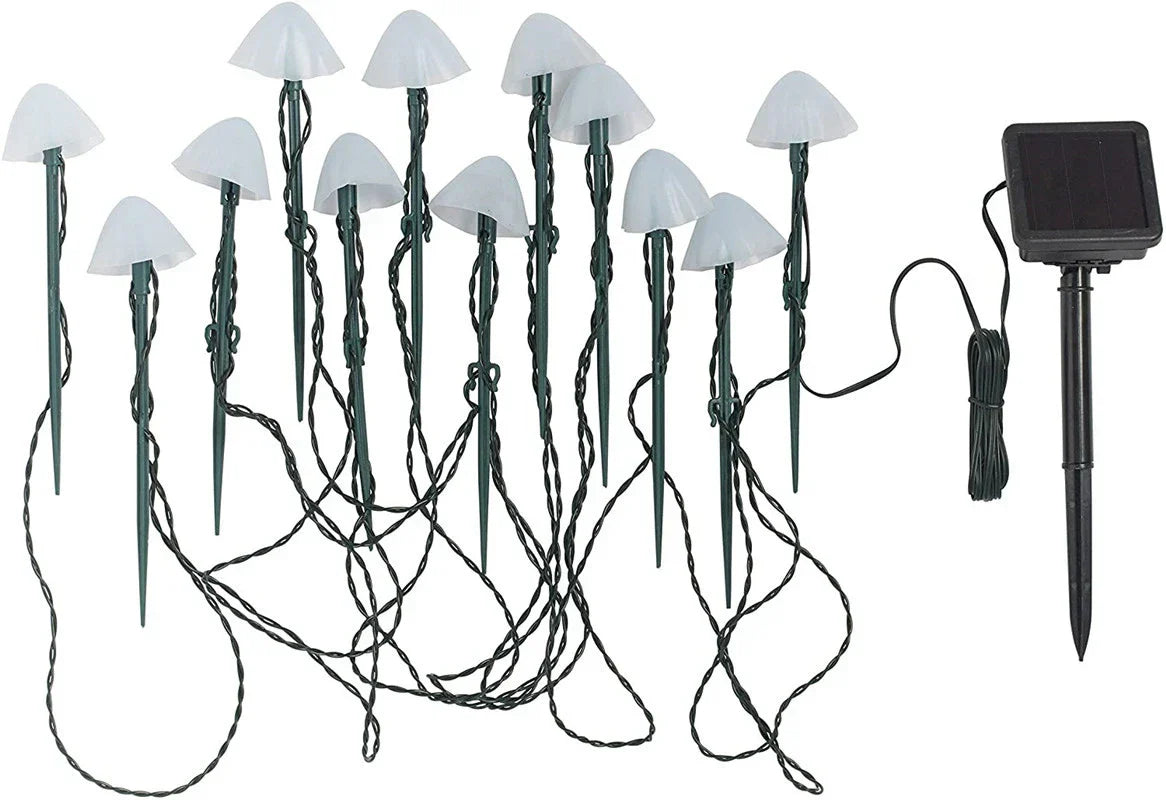 LumiGarden - Mini svampesollys til haven (sæt med 12)