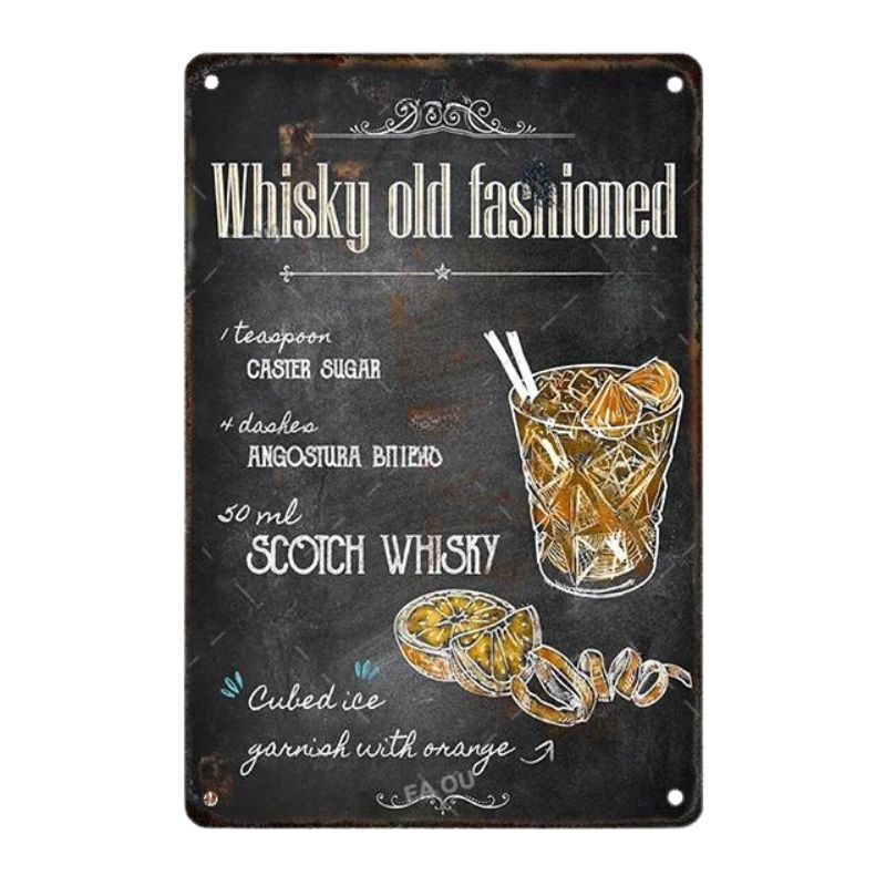 Retro Metalplakat 30 x 20 cm – Vandtæt, Holdbar og Vintage Design til Hyggelig Atmosfære i Stuen-5
