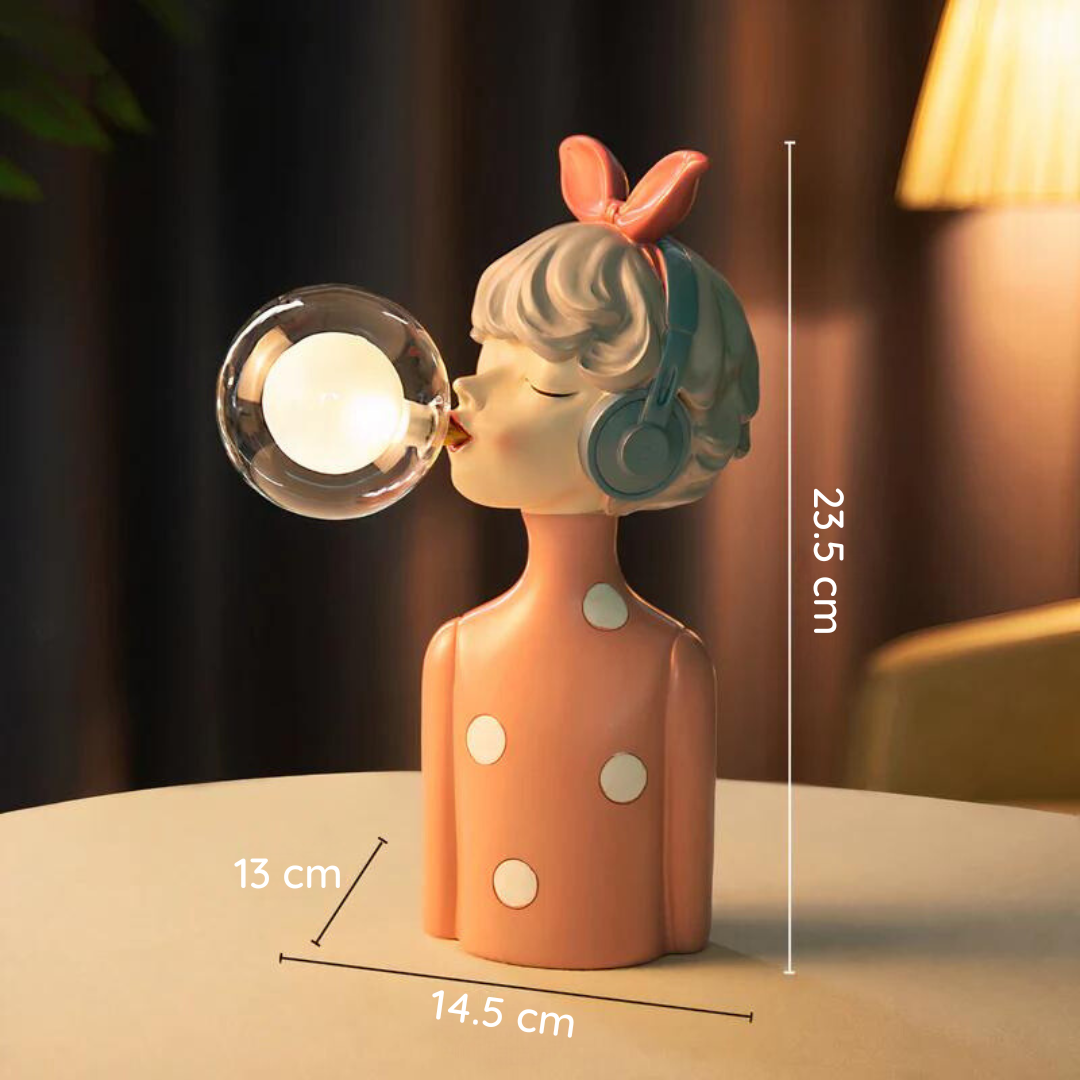 ArtCraft - Bubble Girl natlampe bordlampe i resin